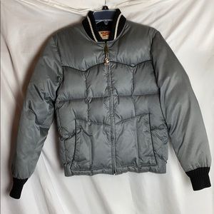 Vintage Comfy Gray Down Jacket Ladies Sz 14
